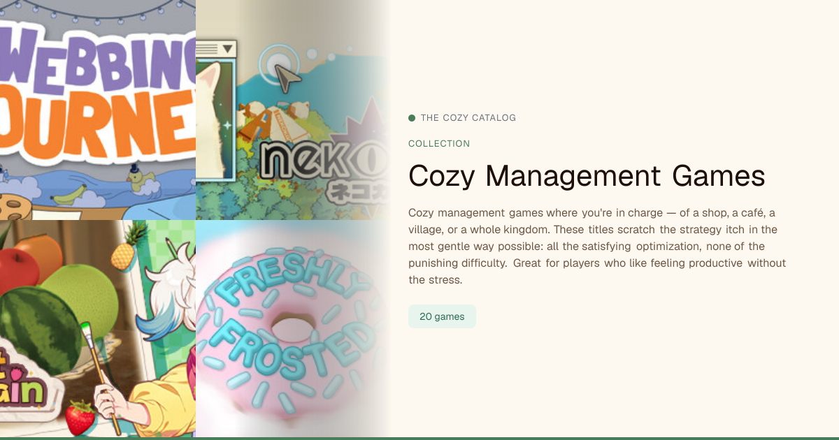 Best Cozy Management Games on Steam | The Cozy Catalog